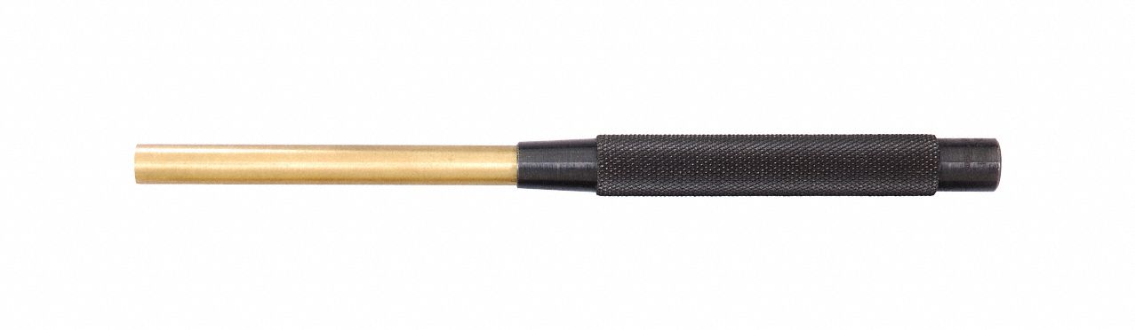 Brass Drive Pin Punch 3/8 In Tip 8 In L