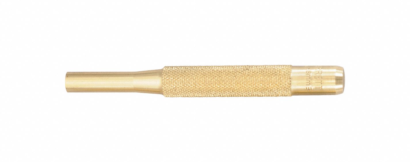 Brass Drive Pin Punch 5/16 In Tip 4 In L