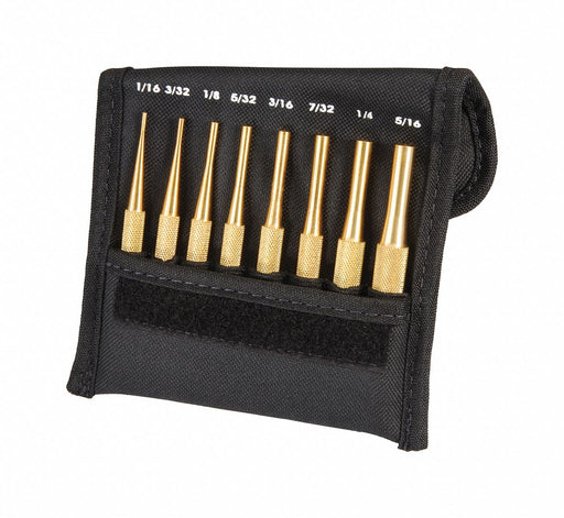 Drive Pin Punch Set 8 Pieces Brass