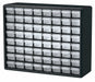 Bin Cab 64ClrDrwr Blk 15.75 H ClearDrwr