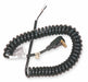 Coiled Power Cord 10 ft Black 16 AWG