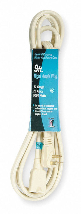 ExtensionCord 9ft Beige 12AWG Flat