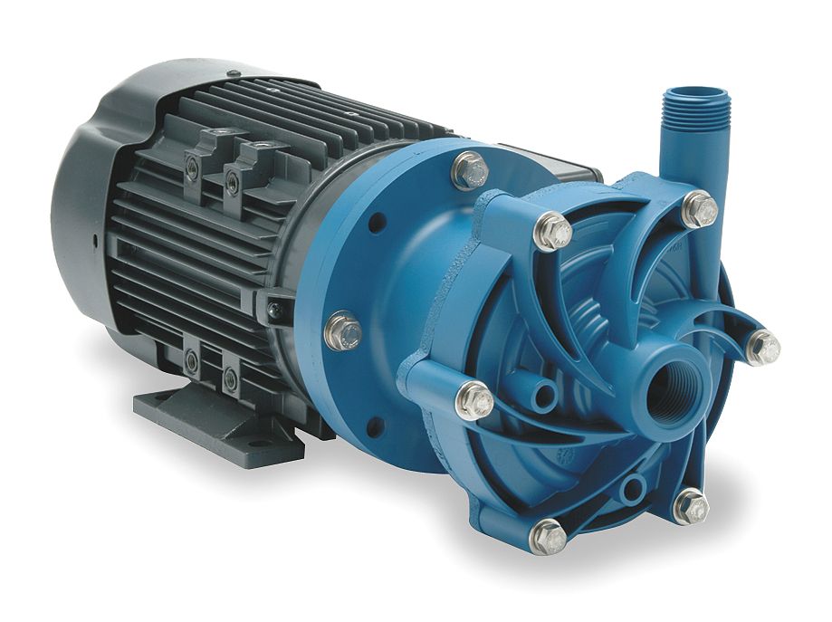 Magnetic Drive Pump 1in MNPT 3/4hp PP