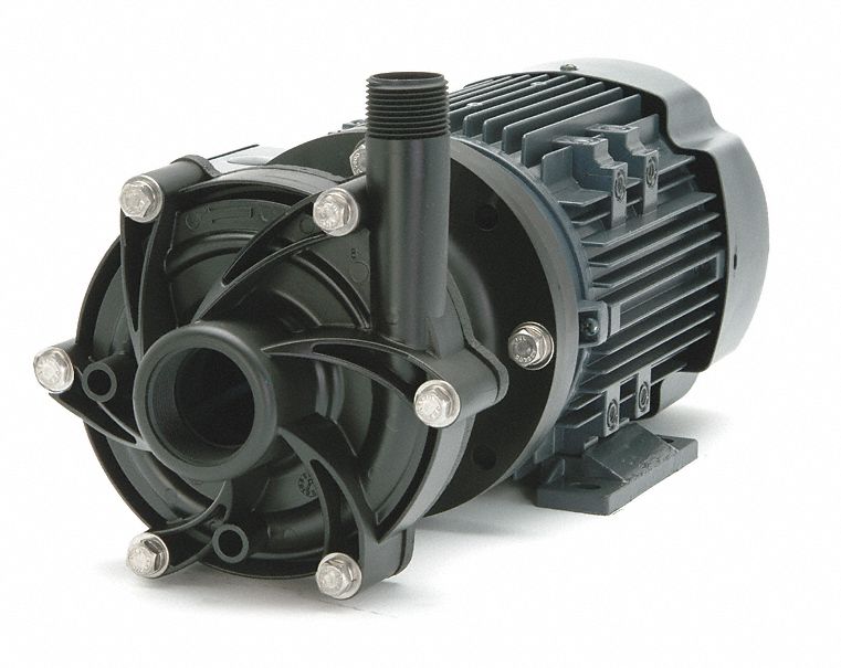 Magnetic Drive Pump 1in MNPT 3/4hp PVDF