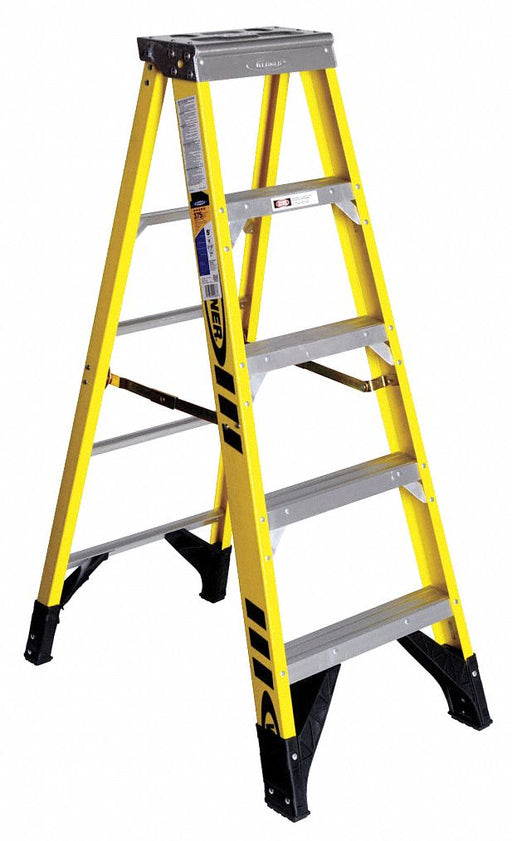 Stepladder Fiberglass 5 ft H 375 lb Cap