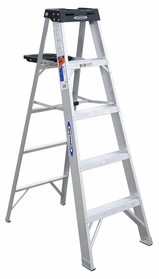 Stepladder Aluminum 5 ft H 300 lb Cap.