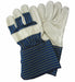 D1576 Leather Gloves Blue/Yellow L PR