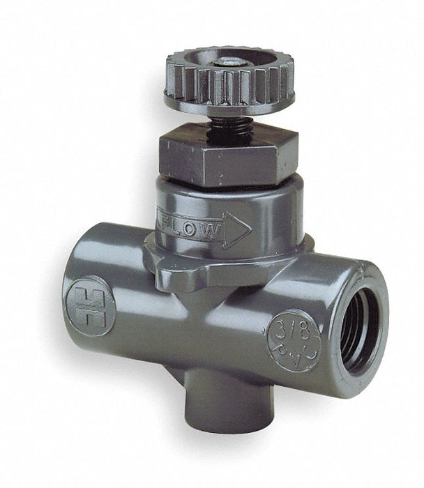 Needle Valve Straight PVC 1/2 in FNPT