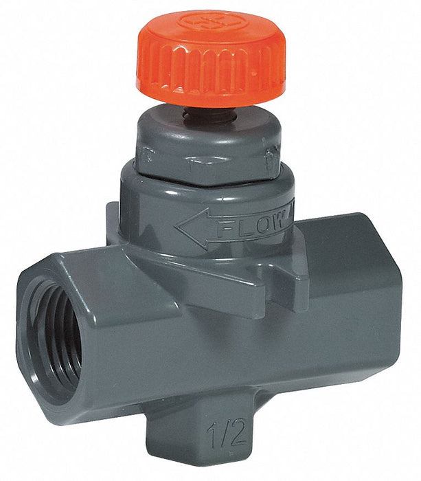 Needle Valve Straight PVC 1/4 in FNPT