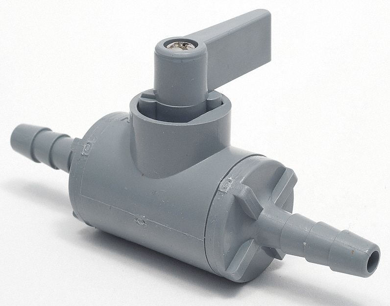 Manual 2-Way Ball Valve Barb PVC