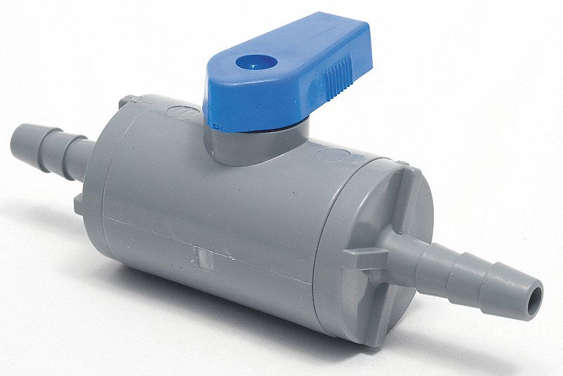 Manual 2-Way Ball Valve Barb PVC