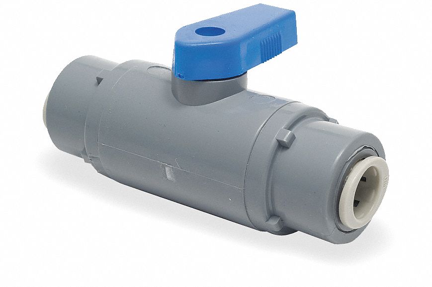 Manual 2-Way Ball Valve Push PVC