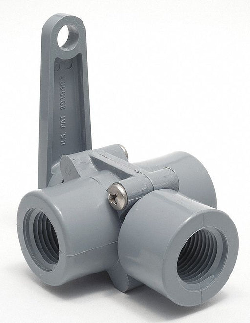Manual 3-Way Ball Valve 1/2 PVC