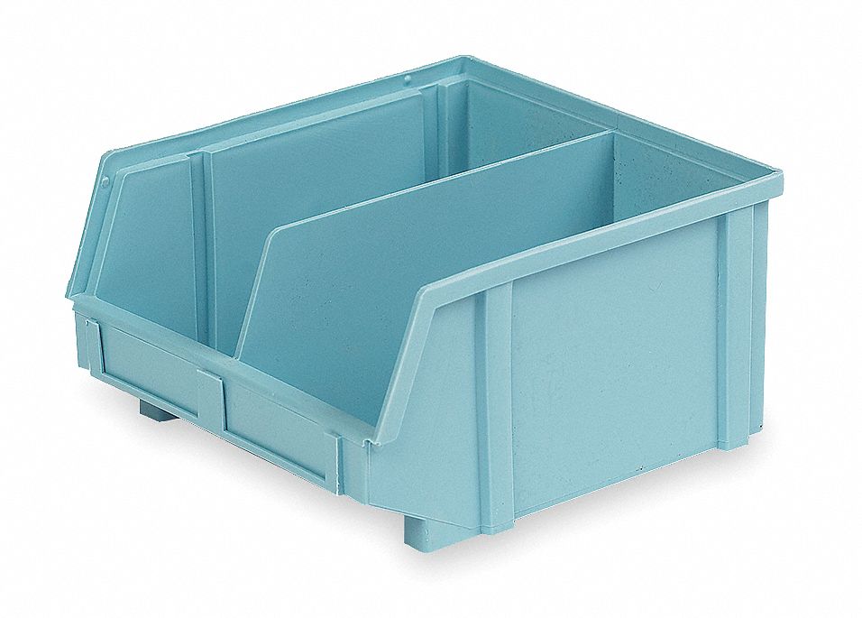 Hang and Stack Bin Light Blue PP 5 in