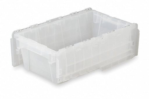 AttachedLidTote 19.75inL 11.75inW Clear