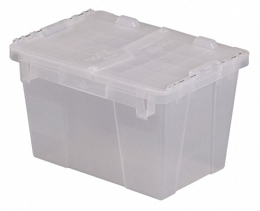 AttachedLidTote 15.25inL 10.875inW Clear