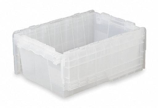 AttachedLidTote 21.75inL 15.25inW Clear