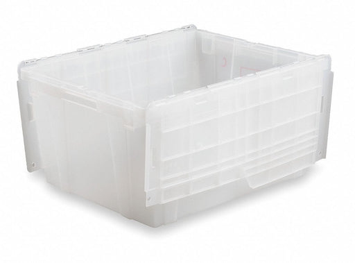 AttachedLidTote 26.875inL 16.875inW Clr