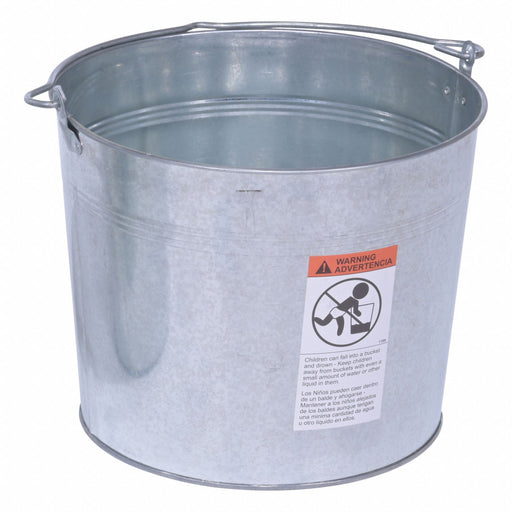 Bucket Steel Silver Open Head