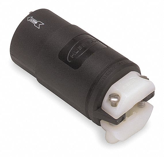 LckCon Straight 20 A Black Nyl Non-NEMA