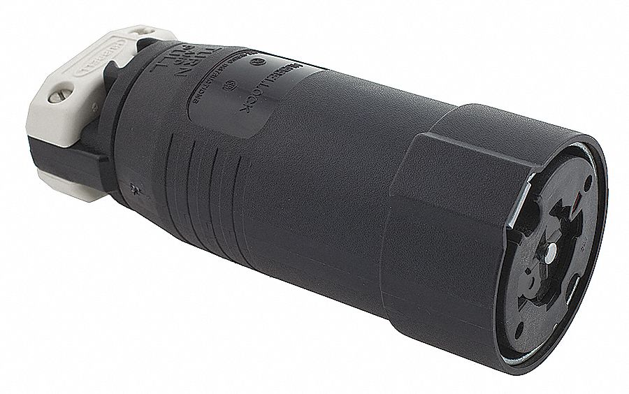 LckCon Strt 20/30A Blk Wht Nyl Non-NEMA