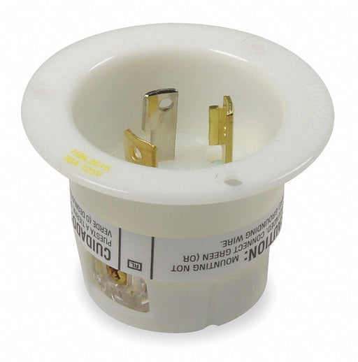 Flg LckInl 30 A White L5-30P Nylon