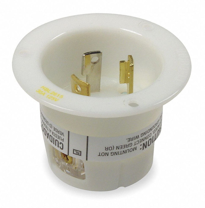 Flg LckInl 30 A White L5-30P Nylon