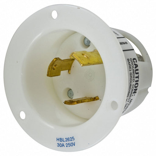 Flg LckInl 30 A White L6-30P Nylon