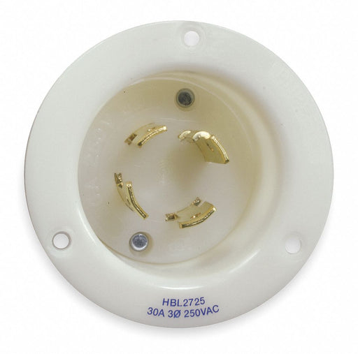 Flg LckInl 30 A White L15-30P Nylon