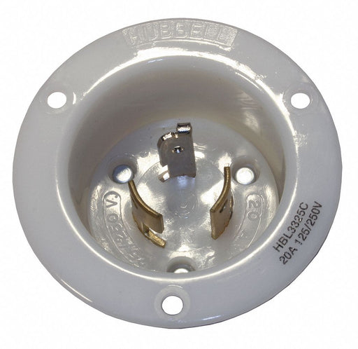 Flg LckInl 20 A White Non-NEMA