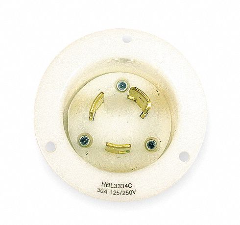 Flg LckInl 30 A White Non-NEMA