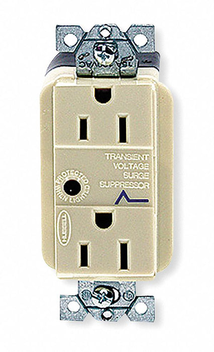 Receptacle Ivory 15 A 2P3W Side 1PK