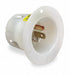 Flanged Inlet White 15 A Round 5-15P