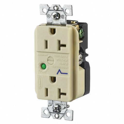 Receptacle Ivory 20 A 2P3W Side 1PK