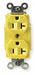 Receptacle Duplex 20A 5-20R 125V Yellow