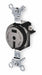Receptacle Black 20 A 2P2W Side 1PK