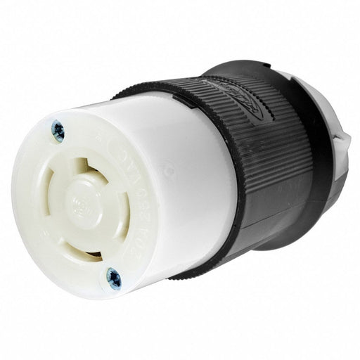 LckCon Strt 20 A Blk White Nyl Non-NEMA