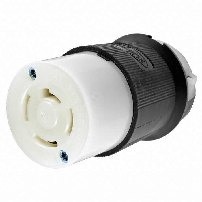 LckCon Strt 20 A Blk White Nyl Non-NEMA