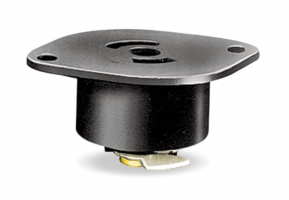 MdgFlngLckRecpt 15A Blk SS ML-2R 1Gng