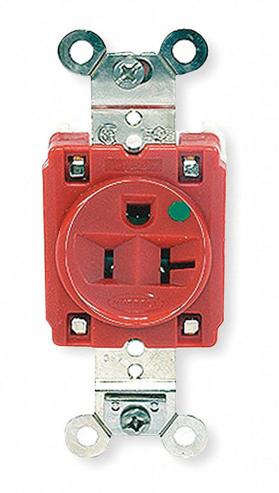 Receptacle Red 20 A 2P3W Back Side 1PK