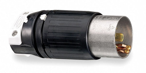 LckPlg Strt 50 A Blk White Nylon 3Blds