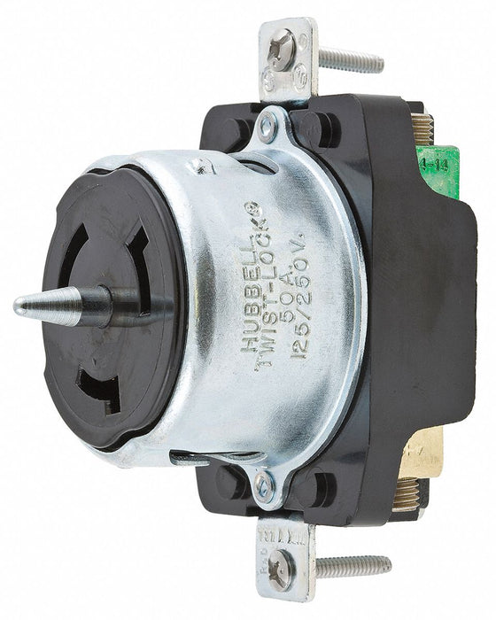 Lck Recept 50 A Blk Phenolic NoNEMA 1Gng