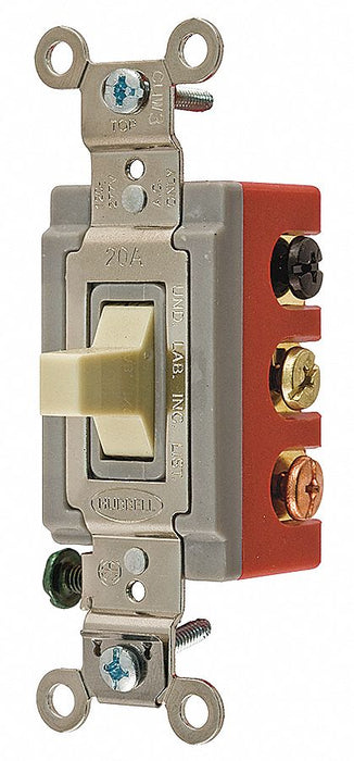 WllSwtch Ivry 20A Bk Sd DblPole/DblThrow