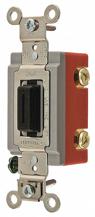 WllSwtch Blk 20A Bk Sd SnglPole/DblThrow