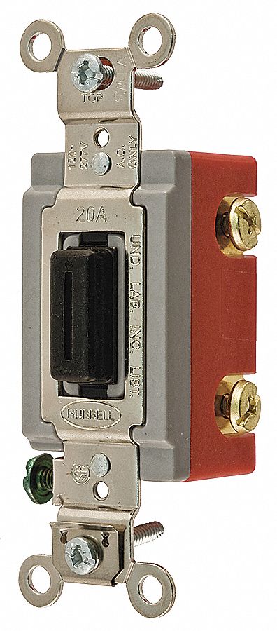 WllSwtch Blk 20A Bk Sd SnglPole/DblThrow