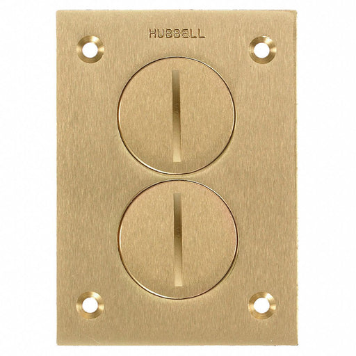 Floor Box Cover Rectangular 1-Gang Brass