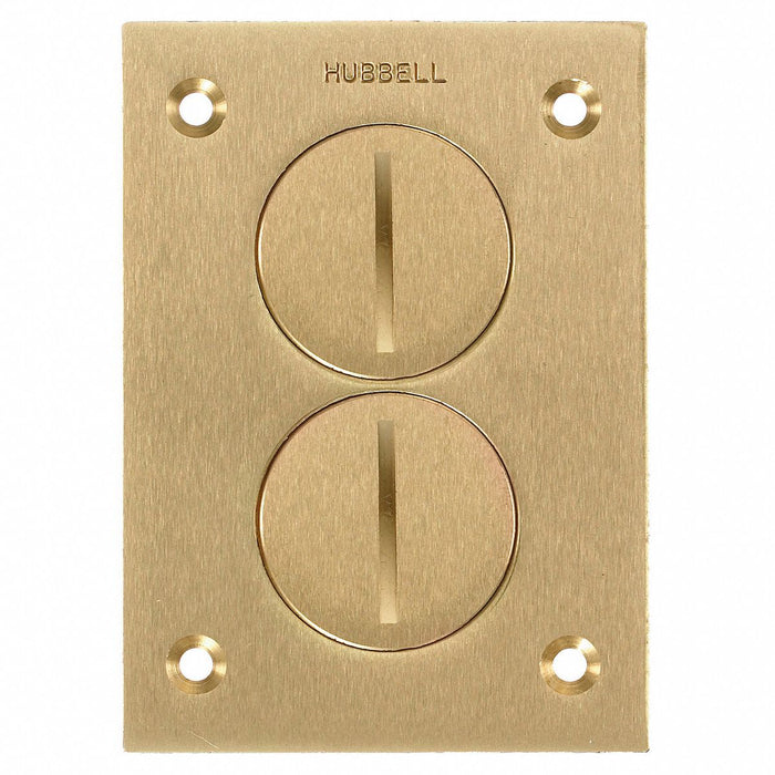 Floor Box Cover Rectangular 1-Gang Brass