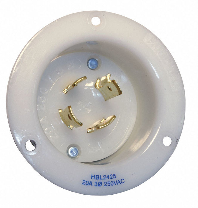 Flg LckInl 20 A White L15-20P Steel