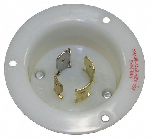 Flanged Locking Inlet White