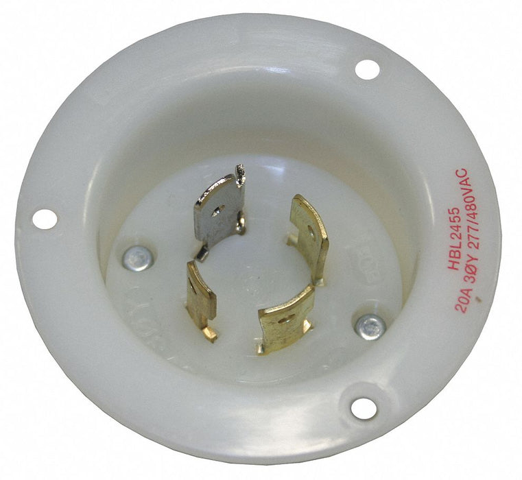 Flanged Locking Inlet White